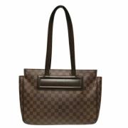 Pre-owned Brunt lerret Louis Vuitton Parioli