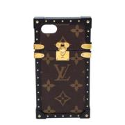 Pre-owned Brunt lerret Louis Vuitton-saken