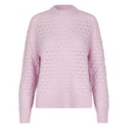 Saanour Pointelle Sweater - Lilac Snow