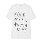 Rock N Roll Grafisk T-skjorte