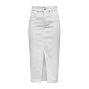 White Only Onlsiri Front Slit Skirt Dnm