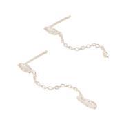 St Crystal Accessorize St Sparkle Chain Lon A J Sterling Earrings