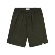 Green Les Deux Otto Linen Shorts - Forrest Green Shorts