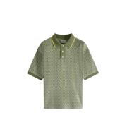 Velvet Monogram Polo Shirt Grønne Topper