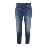 Blå Jeans med 98% Bomull