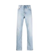 Italienske Slim-Fit Stonewashed Jeans