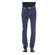 Slim-fit Jeans med Unik Lukking