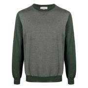 Italiensk Ull Crew-Neck Strikkeplagg