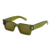 Smale Rektangulære Solbriller i Grønn