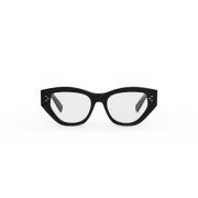 Firkantede katteøyne briller med progressive linser
