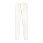 Hvite bukser med crepe tekstur