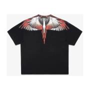 Icon Wings T-skjorte Svart Korallrød