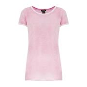 Rosa Bomull T-skjorte for Kvinner