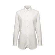 Elegant Hvit Bomullsskjorte