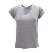 Asymmetrisk Rundkantet T-skjorte for Kvinner