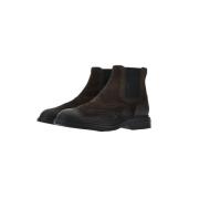 Ebano Chelsea Boots med Wingtip og Elastiske Innlegg