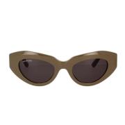 Stilige Cat-Eye Solbriller med Vintage-Inspirert Signatur