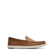 Brune skinnloafers for menn