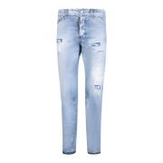 Blå Ripped Jeans for Stilbevisste Menn