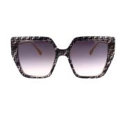 Glamorøse Oversized Geometriske Solbriller