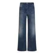 Oversized Blå Denim Jeans