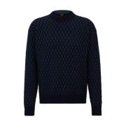 Mørkeblå Sweaters for Menn