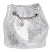 Eco Shiny Dotted Chamois Bucket Bag
