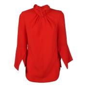 Rød Candy Top - Oversized Bluse for motebevisste kvinner