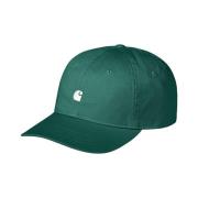Grønn Bomull Baseball Cap med Logo Broderi