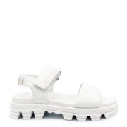 Søte hvite flate sandaler