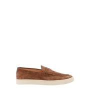 Suede Loafer med Logo Print