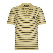 Stripete Bomull Terry Polo Shirt