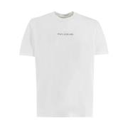 Bomull Crewneck T-skjorte med Print