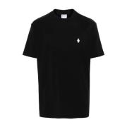 Svart Hvit Cross Basic T-Skjorte