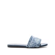Blå Sandaler med Stil