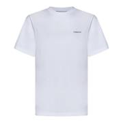 Hvit Logo Print Loose-Fit T-Shirt