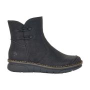 Black casual Closed Booties