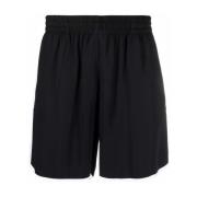 Shorts med kontraststripe og elastisk linning