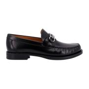 Svarte Skinnloafers Aw23