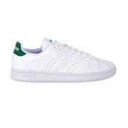Hvite og grønne lær sneakers