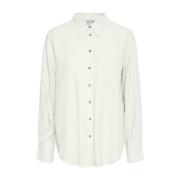 Flaxy Ls Linen Shirt - Star White