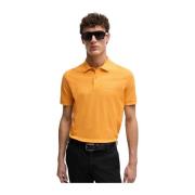 Oransje Boss Black Cotton Polo Shirt T-Skjorte
