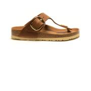 Gizeh Big Buckle Sandaler Brandy