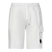 Lett Fleece Bermuda Shorts i Hvit