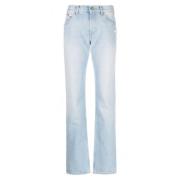 Sky-Blue Straight-Leg Jeans for Aw23