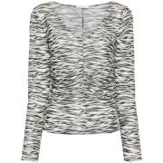 Zebra Print Langarmet T-skjorte