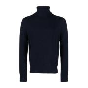 Blå Cashmere Turtleneckgenser