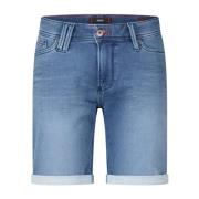 Tapered-Fit Denim Shorts
