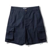 Marineblå Cargo Shorts - Økologisk Bomull