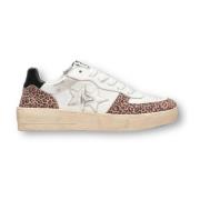 Leopard Detalj Bianca Padel Sneakers